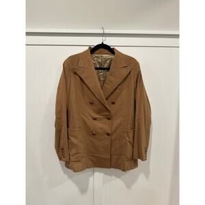 NWOT Fortela Wool Blend Double Breasted Blazer Size 40 IT 4 US